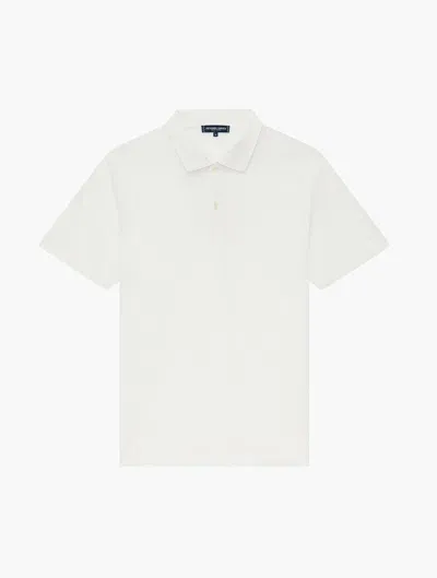 Frescobol Carioca Mello Linen Polo In White