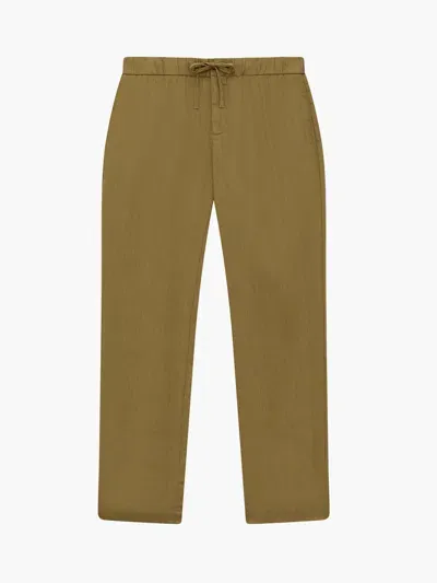 Frescobol Carioca Oscar Linen Trousers In Spinach