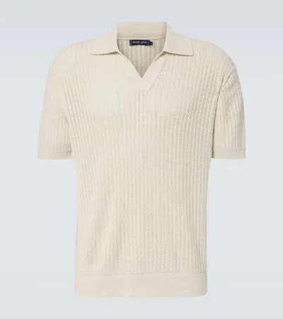 Frescobol Carioca Rino Cotton Polo Sweater In Weiss