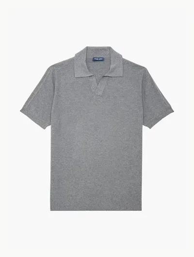 Frescobol Carioca Rino Knit Polo In Stone Grey