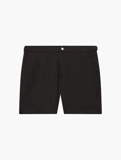 Frescobol Carioca Rio Straight-leg Mid-length Swim Shorts In Black