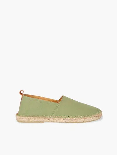 Frescobol Carioca Row Helio Canvas Espadrilles In Green Haze