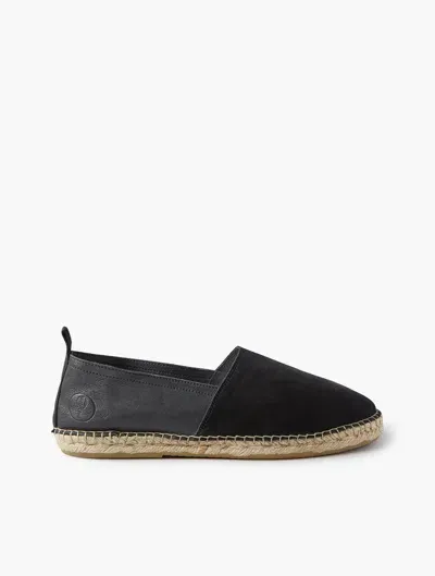 Frescobol Carioca Row Helio Suede Espadrilles In Black