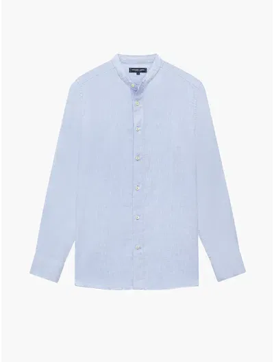 Frescobol Carioca Row Jorge Linen Shirt In Baby-blue