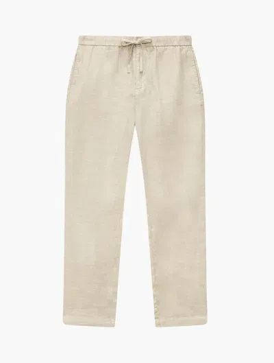 Frescobol Carioca Row Oscar Linen Trousers In Sand