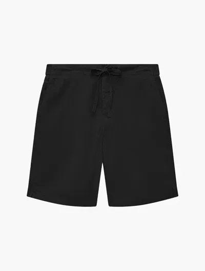 Frescobol Carioca Sergio Seersucker Shorts In Black