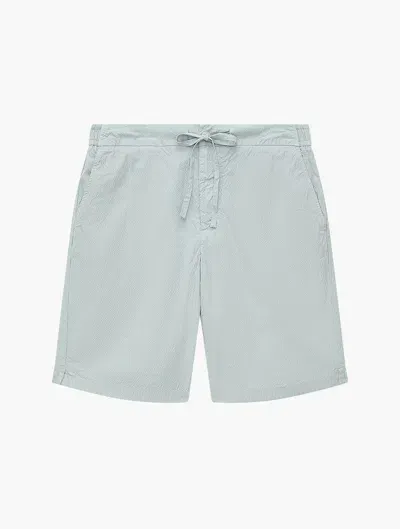 Frescobol Carioca Sergio Seersucker Shorts In Seafoam