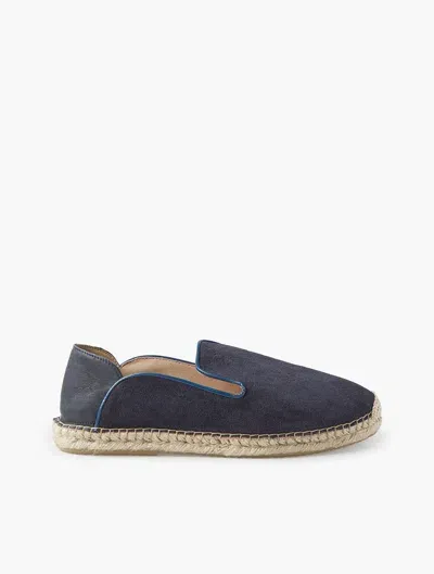 Frescobol Carioca Veluso Suede Espadrilles In Navy-blue