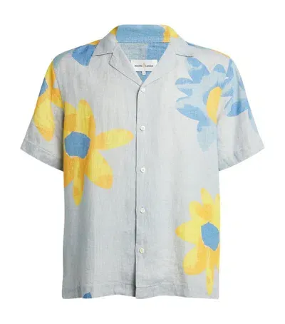 Frescobol Carioca X John Booth Roberto Shirt In Booth Blue/booth Yellow