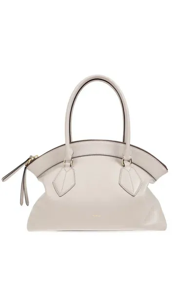 Furla Two-zip Tote In Beige