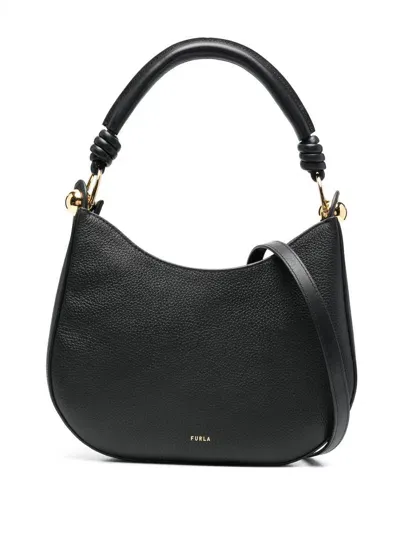 Furla Sfera S Hobo - Vitello St.eracle+vitello Roma Bags In O6000 Nero