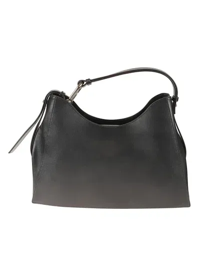 Furla Top Zip Tote In Black