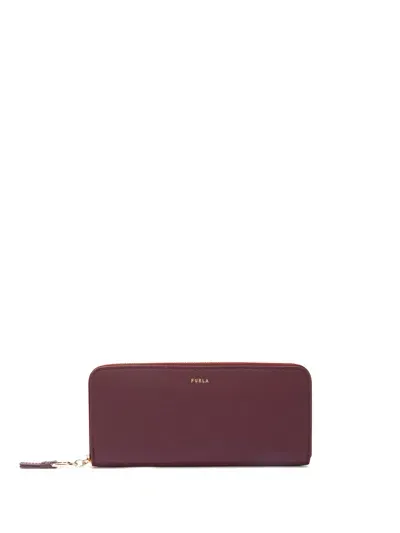 Furla Zip Around Wallet Chianti Leather