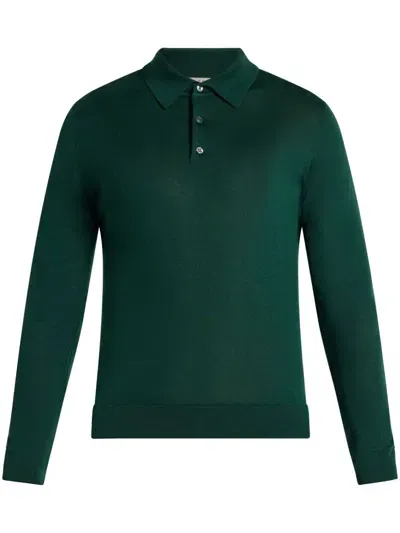 Fursac Long-sleeve Merino-wool Jumper In Green