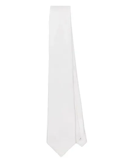 Fursac Silk-satin Tie In White