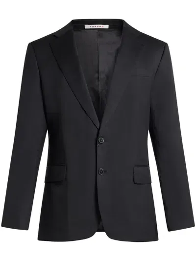 Fursac Single-breasted Blazer In Black