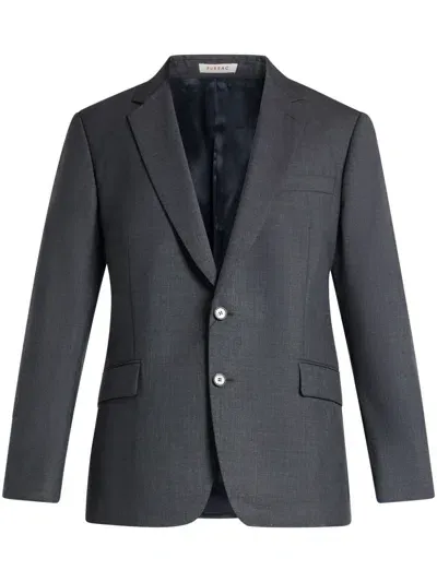 Fursac Single-breasted Blazer In Grey