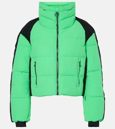 Fusalp Navy Paneled Ski Jacket In Green