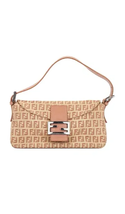 Fwrd Renew Fendi Zucca Baguette Shoulder Bag In Brown