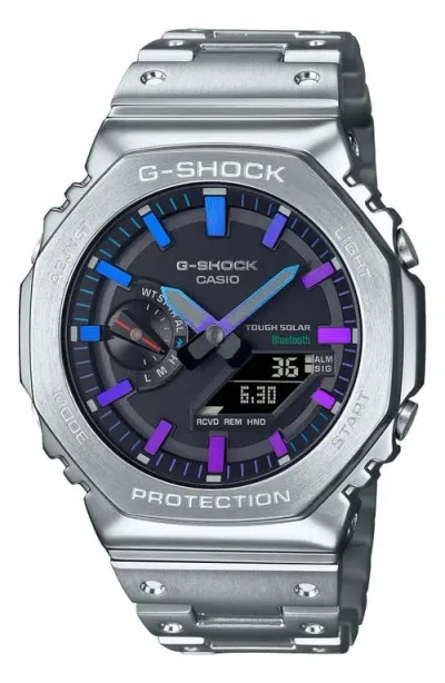 G-shock 2100 Series 40th Anniversary Bracelet Watch, 44mm In Silver