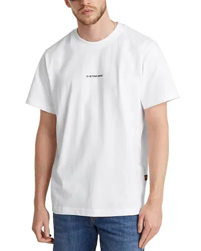 G-star Raw Cotton Logo Graphic Tee In White