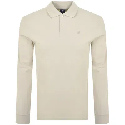 G-star G Star Raw Dunda Long Sleeve Polo T Shirt Cream