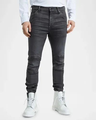 G-star Raw Men's 5620 3d Knee-zip Skinny Jeans In Worn In Grey Clay