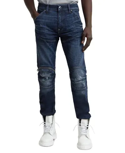 G-star Raw Elwood 5620 3d Zip Knee Skinny Jeans In Worn In Galaxy