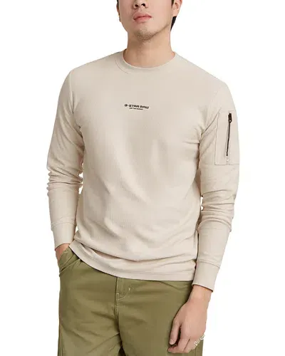 G-star Raw P-3 Tweeter Cotton Sweater Knit Tee In White Bait