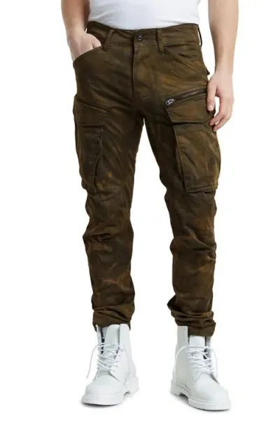 G-star Rovic Zip 3d Tapered Fit Cargo Pants In Dark Bronze Green