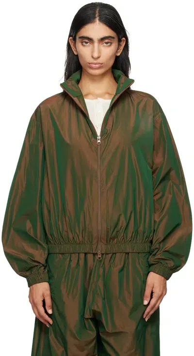 Gabriela Coll Garments Green No.261 Jacket In 67 - Copper