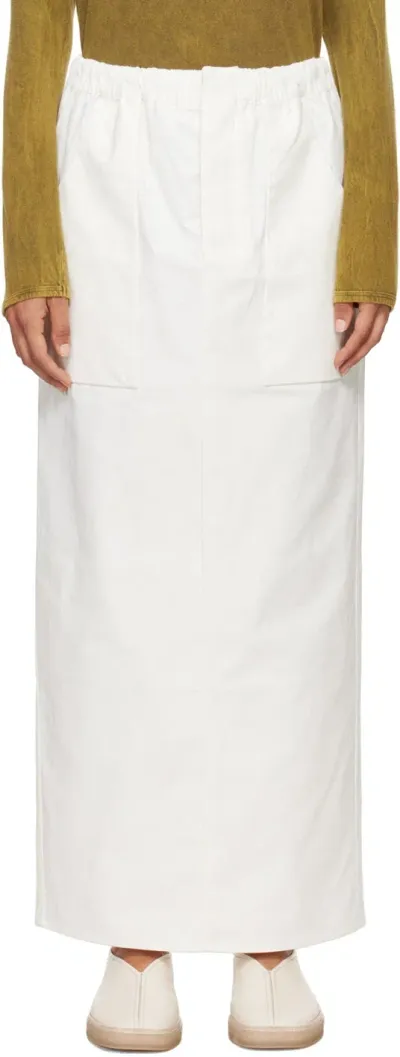 Gabriela Coll Garments White No.282 Midi Skirt In 07 - White