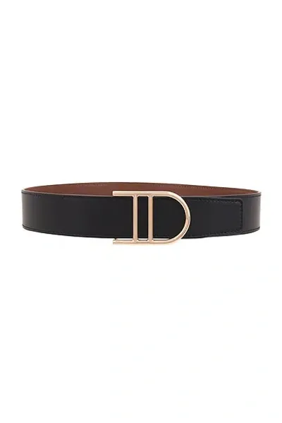 Gabriela Hearst Reversible Neala Belt In Black & Cognac