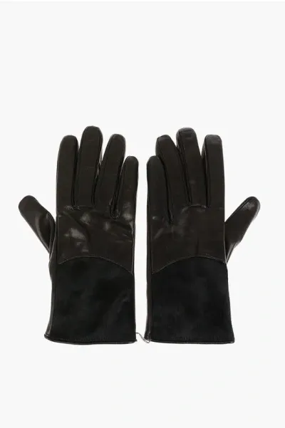 Gala Gloves Leather Gloves With Cashmere Inner In Black