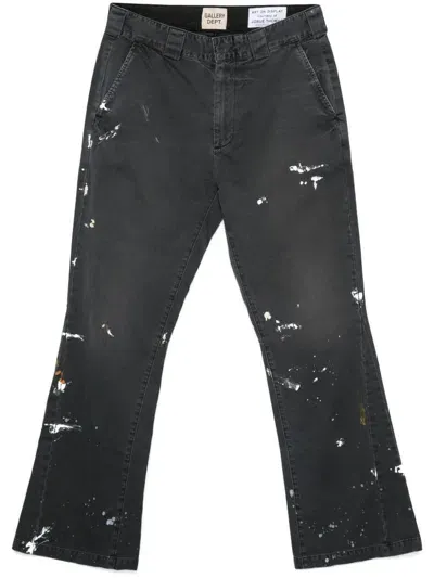 Gallery Dept. Paint Splatter-detail Trousers In Black