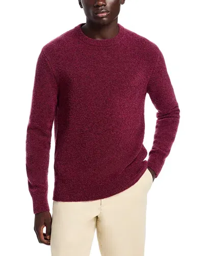 Gallia Gilroy Regular Fit Boucle Knit Wool Sweater In Wine