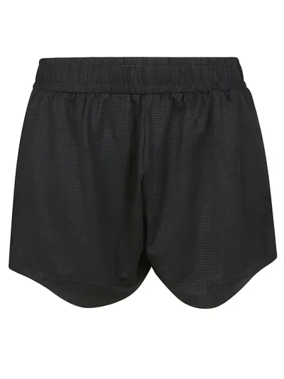 Ganni Active Mesh Shorts In Nero