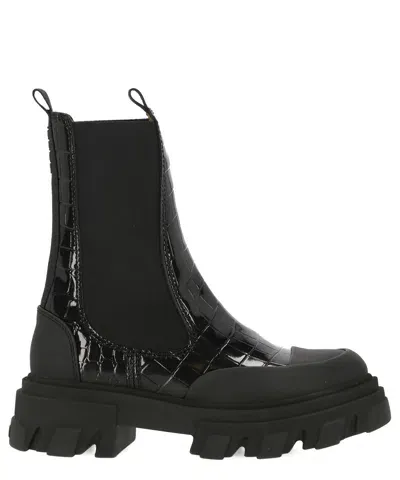 Ganni Ankle Boots In Black