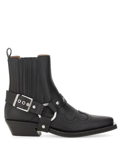 Ganni Ankle Boots In Black