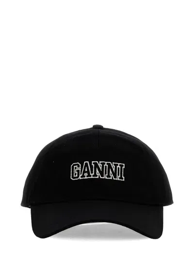 Ganni Logo Baseball Cap In 099