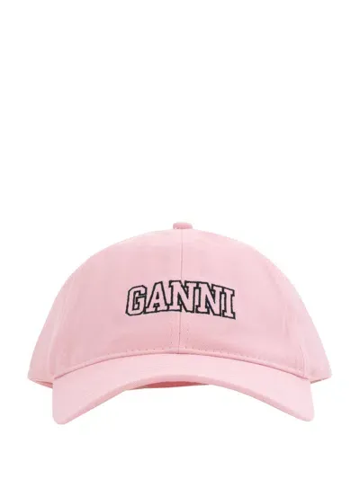 Ganni Baseball Hat In Sweet Lilac