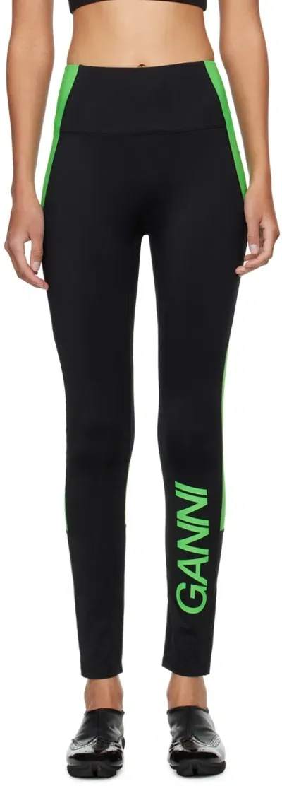 Ganni Black Active Leggings