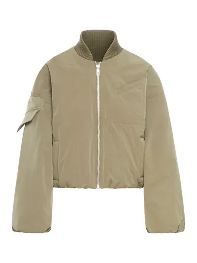 Ganni Bomber Jackets In Green