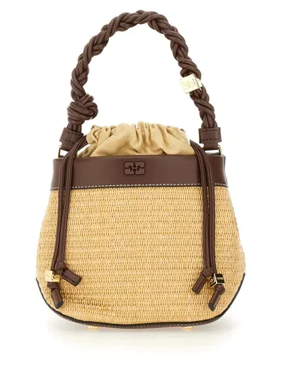 Ganni Bou" Bucket Bag In Brown