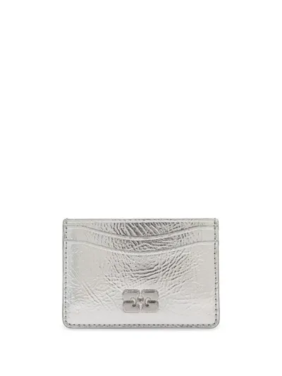 Ganni Bou Cardholder In Silver