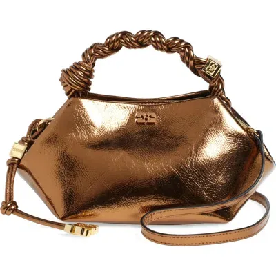 Ganni Bou Crossbody Bag In Bronze