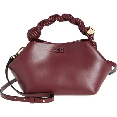 Ganni Bou Crossbody Bag In Burgundy