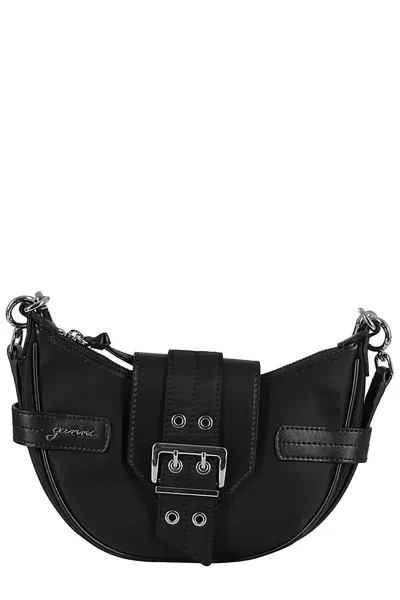 Ganni Bucky Bag Small Crossbody Nylon In Black