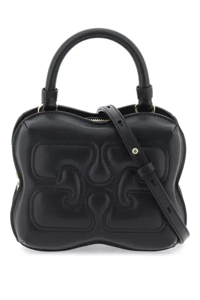 Ganni Butterfly Handbag In Black