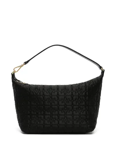 Ganni Butterfly Medium Pouch In 099 Black